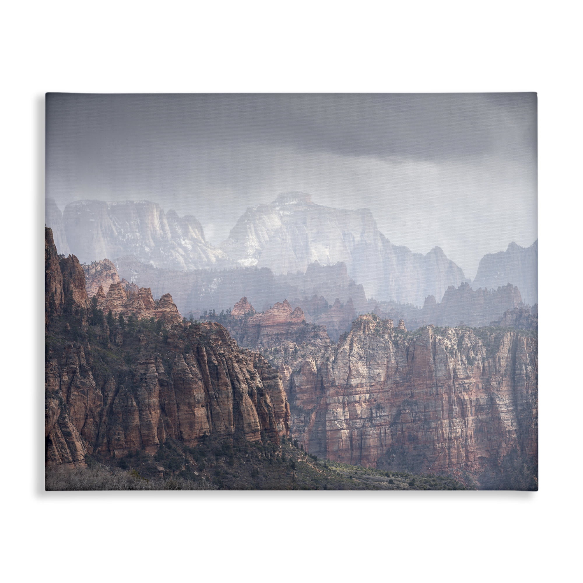 Stupell Industries Zion National Park Landscape Photography Gallery Wrapped Canvas Art Print Wall Art, 30 x 24