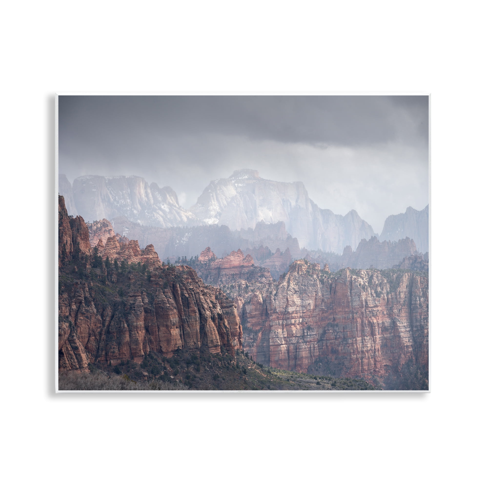 Stupell Industries Zion National Park Landscape Photography Unframed Art Print Wall Art, 14 x 11