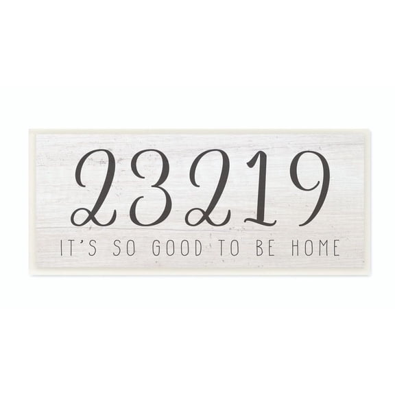 Stupell Industries Zip Code Personalized Home Family Town & City Painting Unframed Art Print Wall Art, 7 x 17