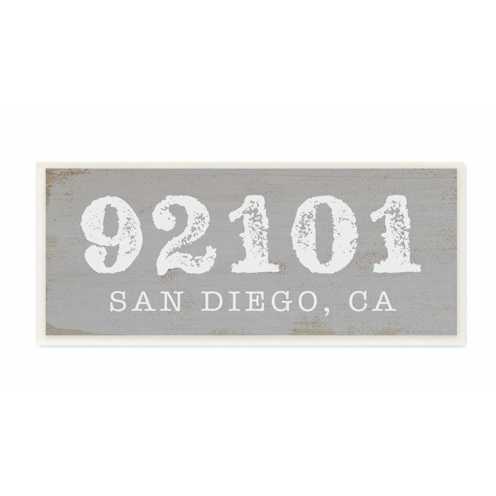 Stupell Industries Zip Code Personalized Home Family Town & City Painting Unframed Art Print Wall Art, 7 x 17