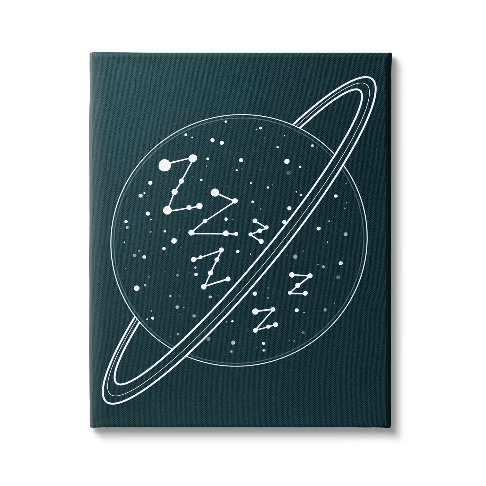 Stupell Industries Zzz Witty Sleeping Constellation Outer Space Planet Stars Canvas Wall Art, 30 x 40, Design by Caverly Smith