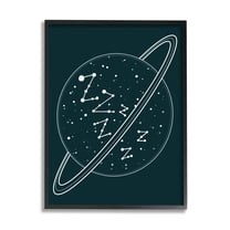 Stupell Industries Zzz Witty Sleeping Constellation Outer Space Planet Stars Framed Wall Art, 11 x 14, Design by Caverly Smith
