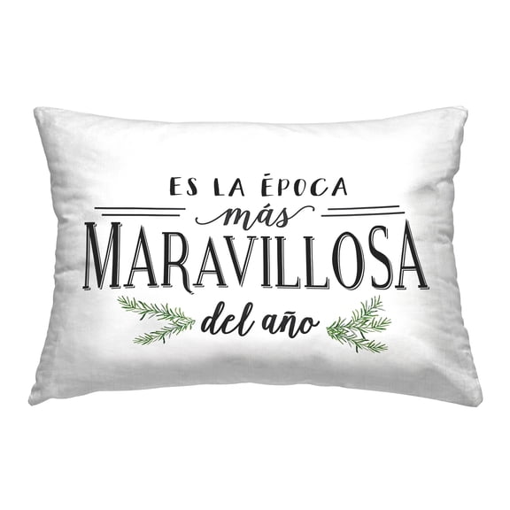Stupell Industries poca Mas Maravillosa Decorative Printed Throw Pillow, 14 x 7 x 20