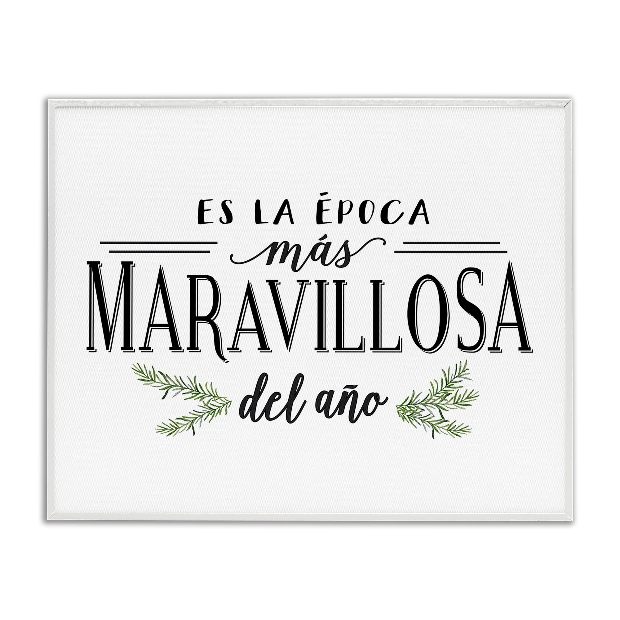 Stupell Industries Época Mas Maravillosa Holiday Painting White Framed Art Print Wall Art, 30 x 24