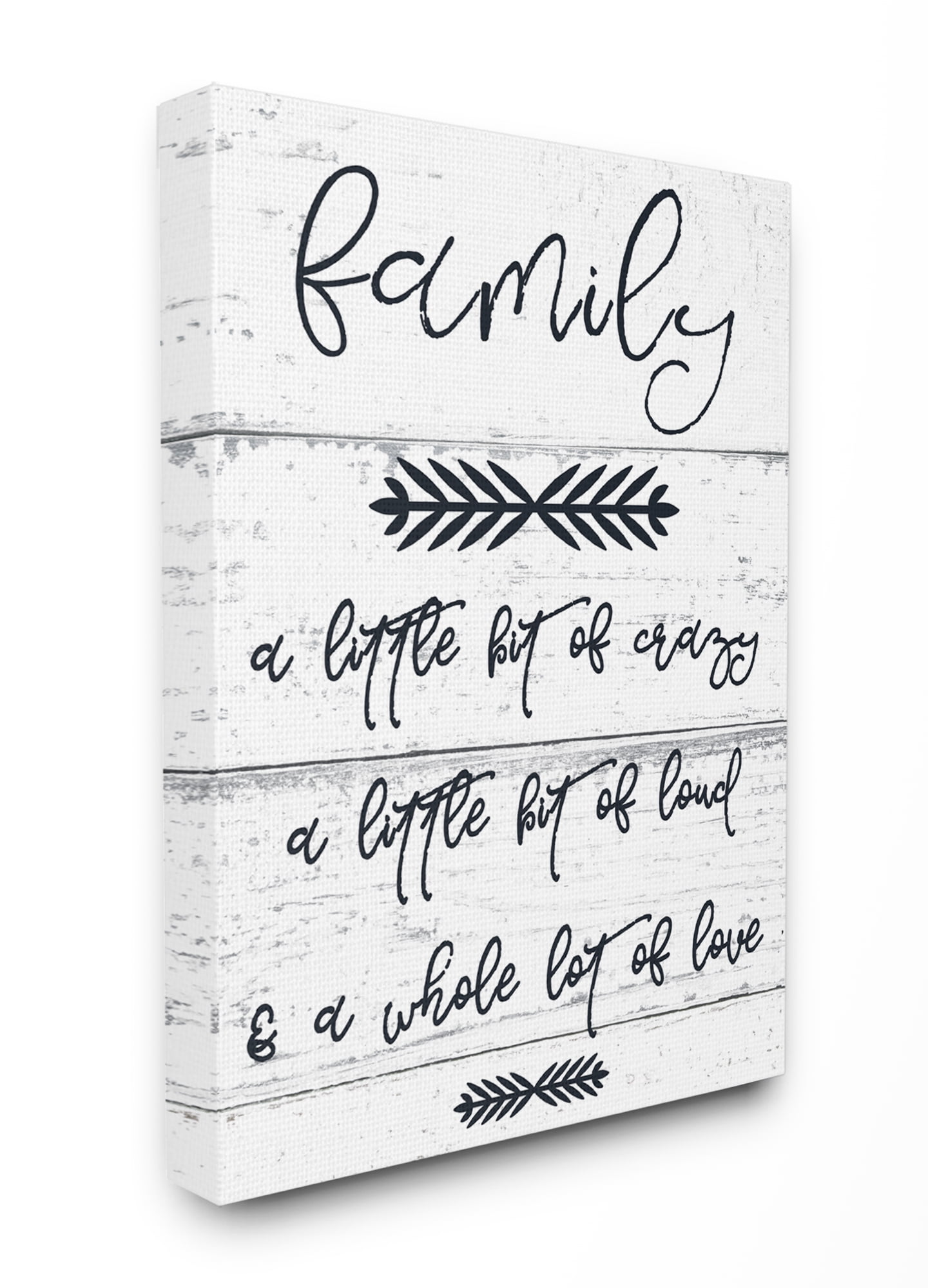 Stupell IndustriesA Little Crazy Loud Love FamilyCanvas Wall Art by Daphne Polselli