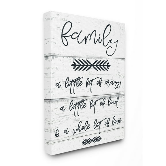 Stupell IndustriesA Little Crazy Loud Love FamilyCanvas Wall Art by Daphne Polselli