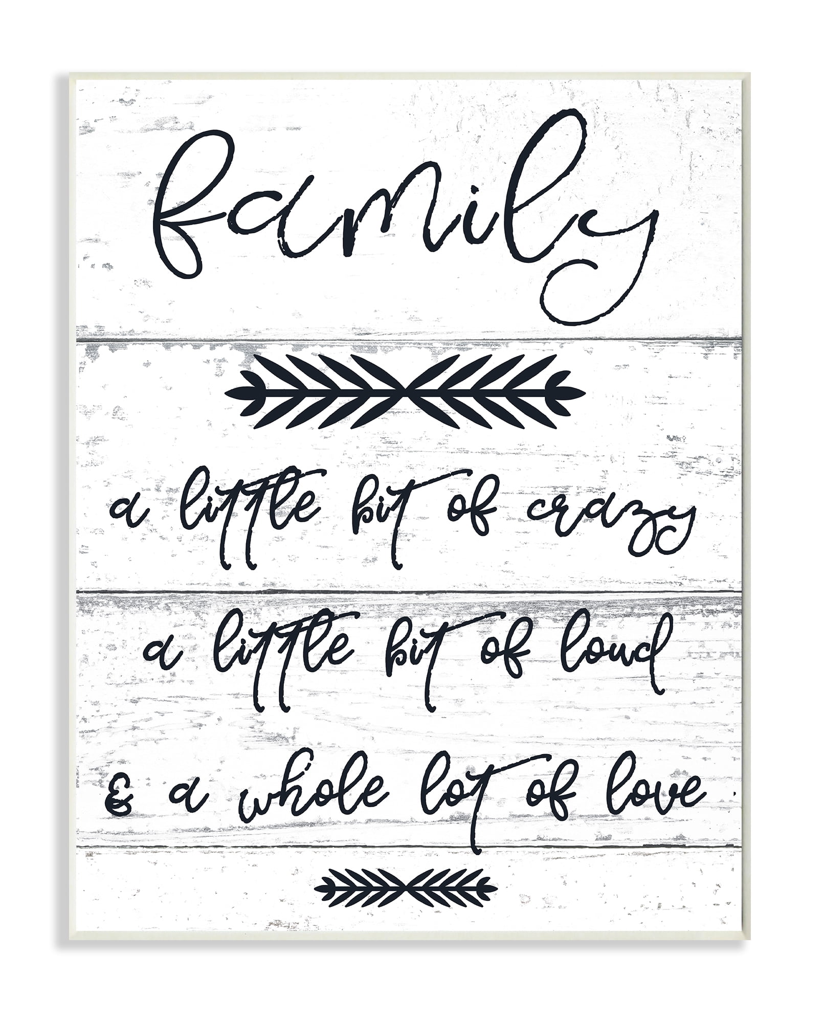 Stupell IndustriesA Little Crazy Loud Love FamilyWall Plaqueby Daphne Polselli
