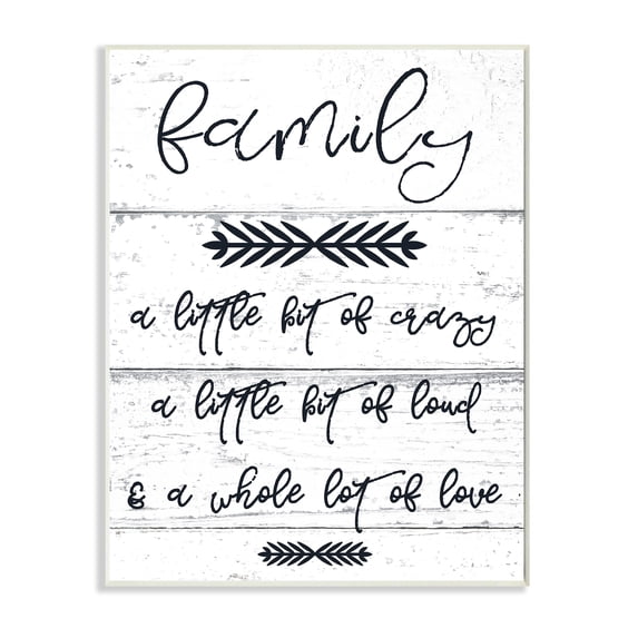 Stupell IndustriesA Little Crazy Loud Love FamilyWall Plaqueby Daphne Polselli