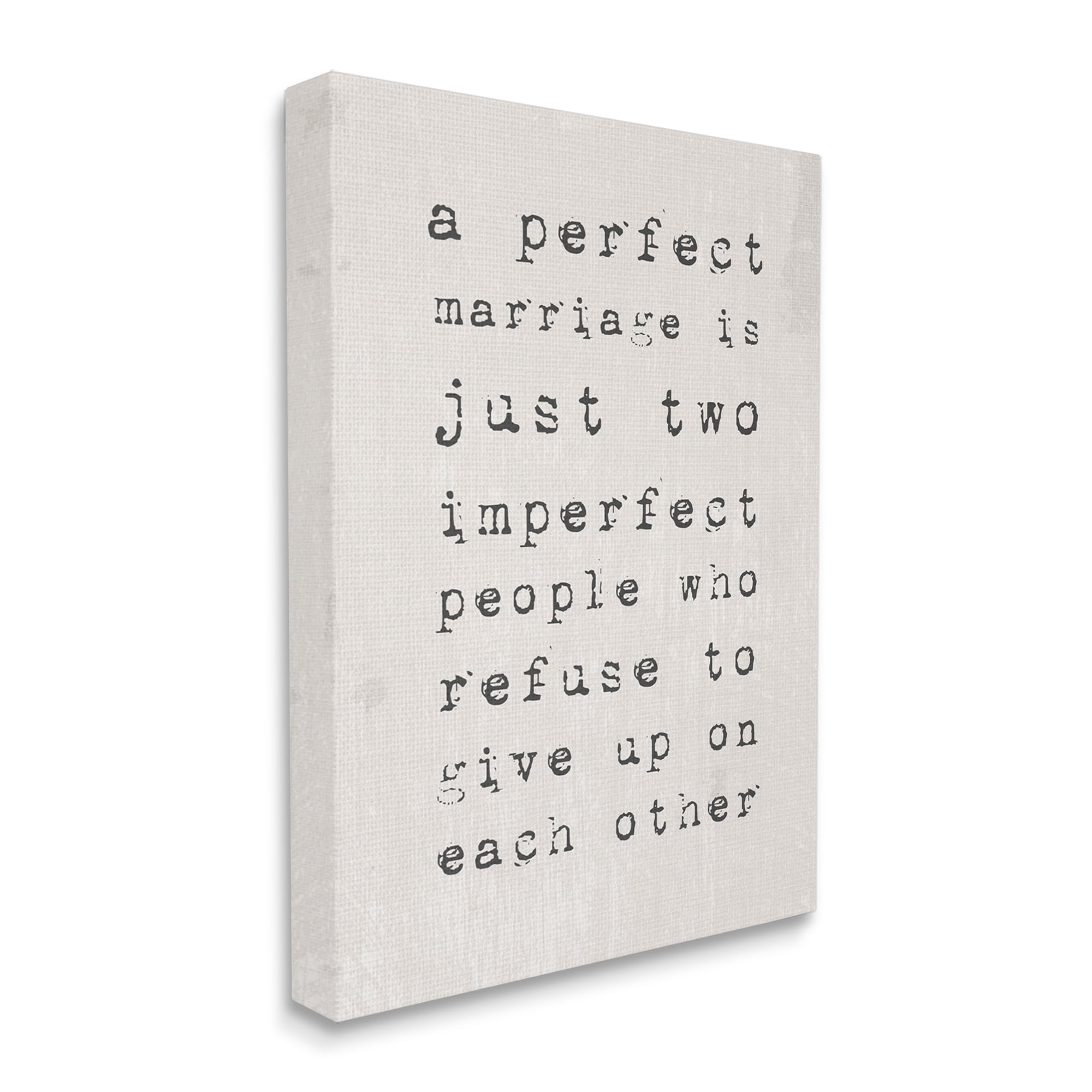 A Perfect Marriage 30" x 40" Black and White Canvas Wall Art