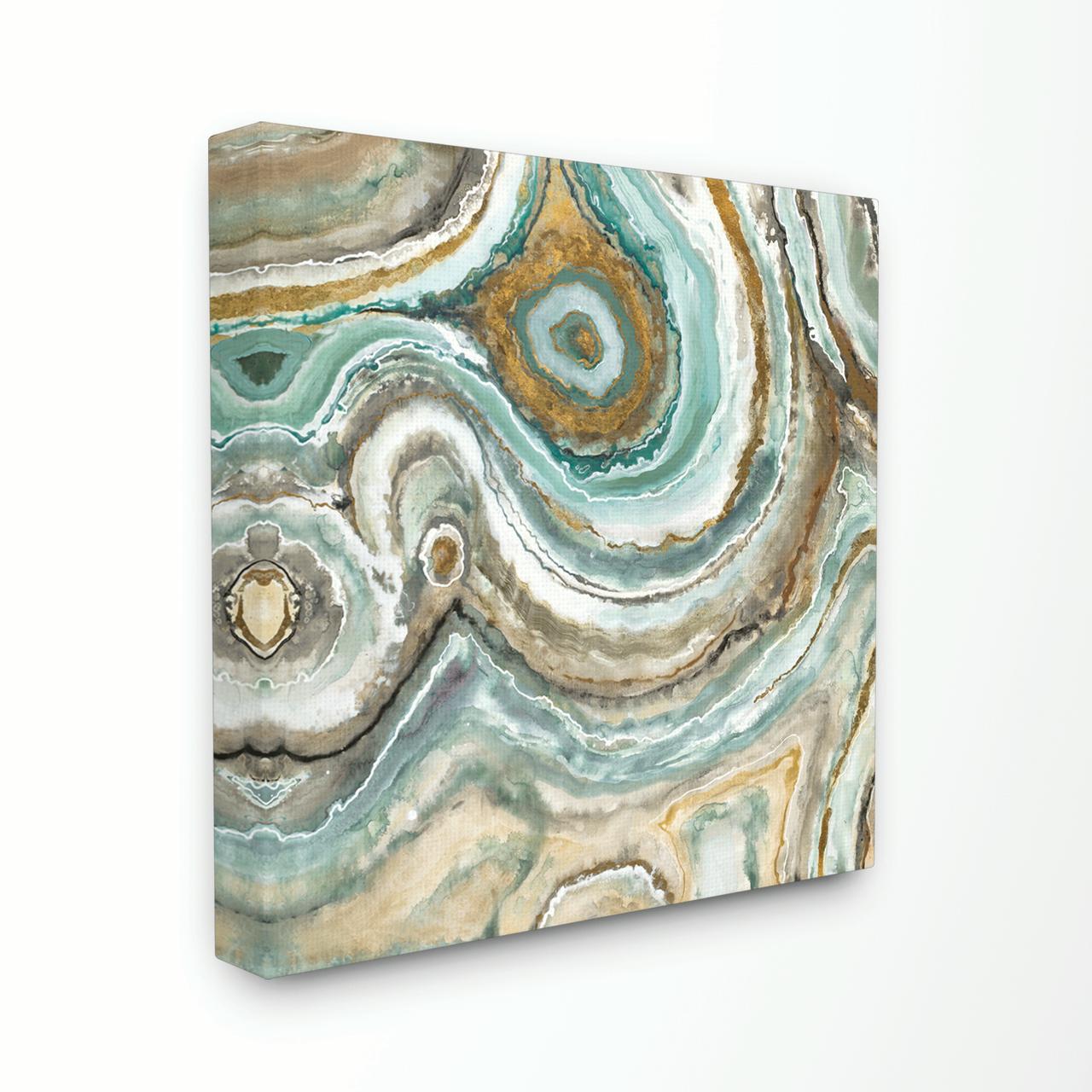 Stupell IndustriesAqua Geode StoneCanvas Wall Art by Third and Wall