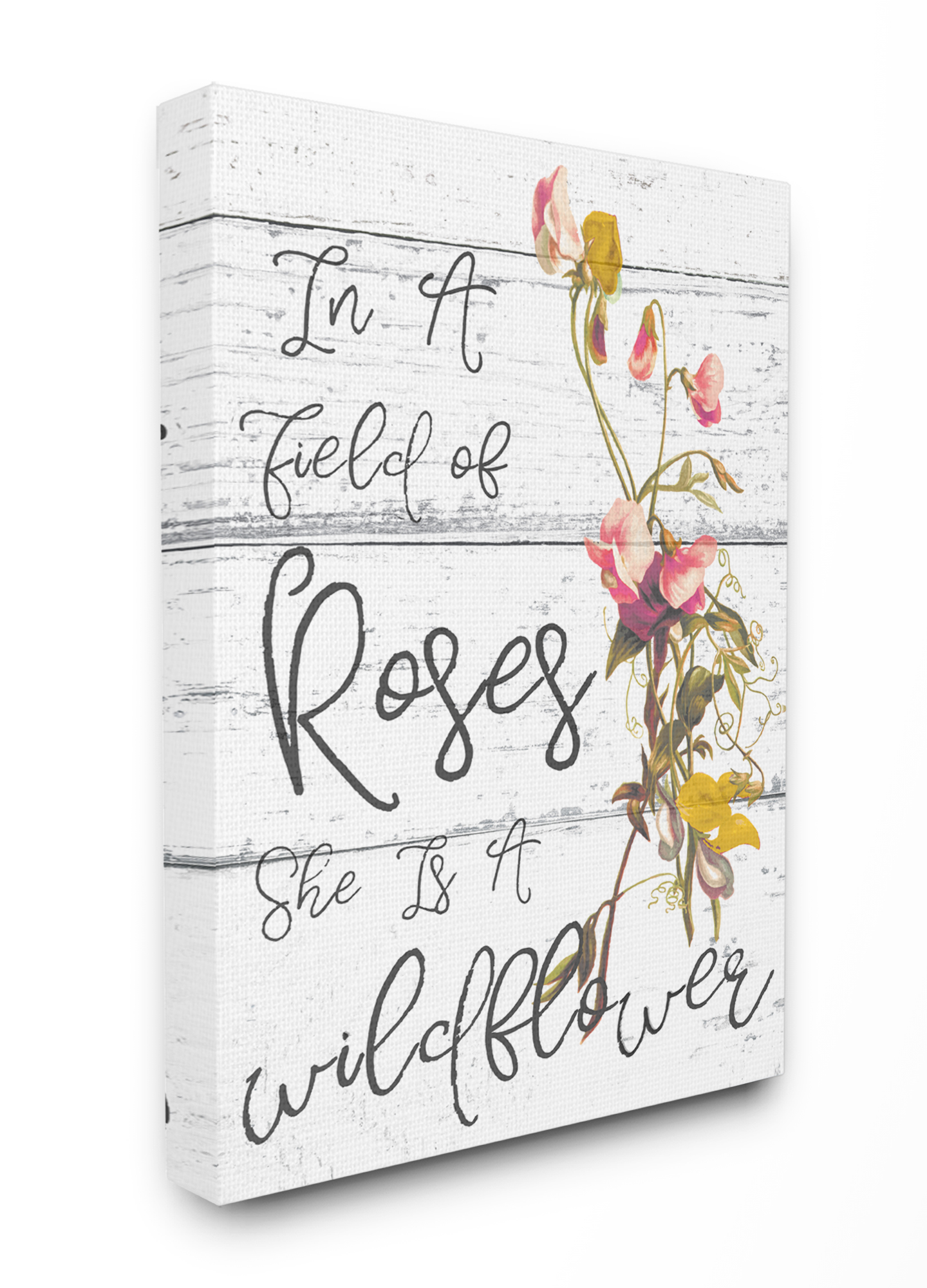 Stupell IndustriesBe a Wildflower Cursive Typography Canvas Wall Art by Daphne Polselli