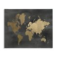 thumbnail image 1 of Stupell Industries Glam Black and Gold World Map Canvas Art, 48 x 36, by Jennifer Goldberger, 1 of 6