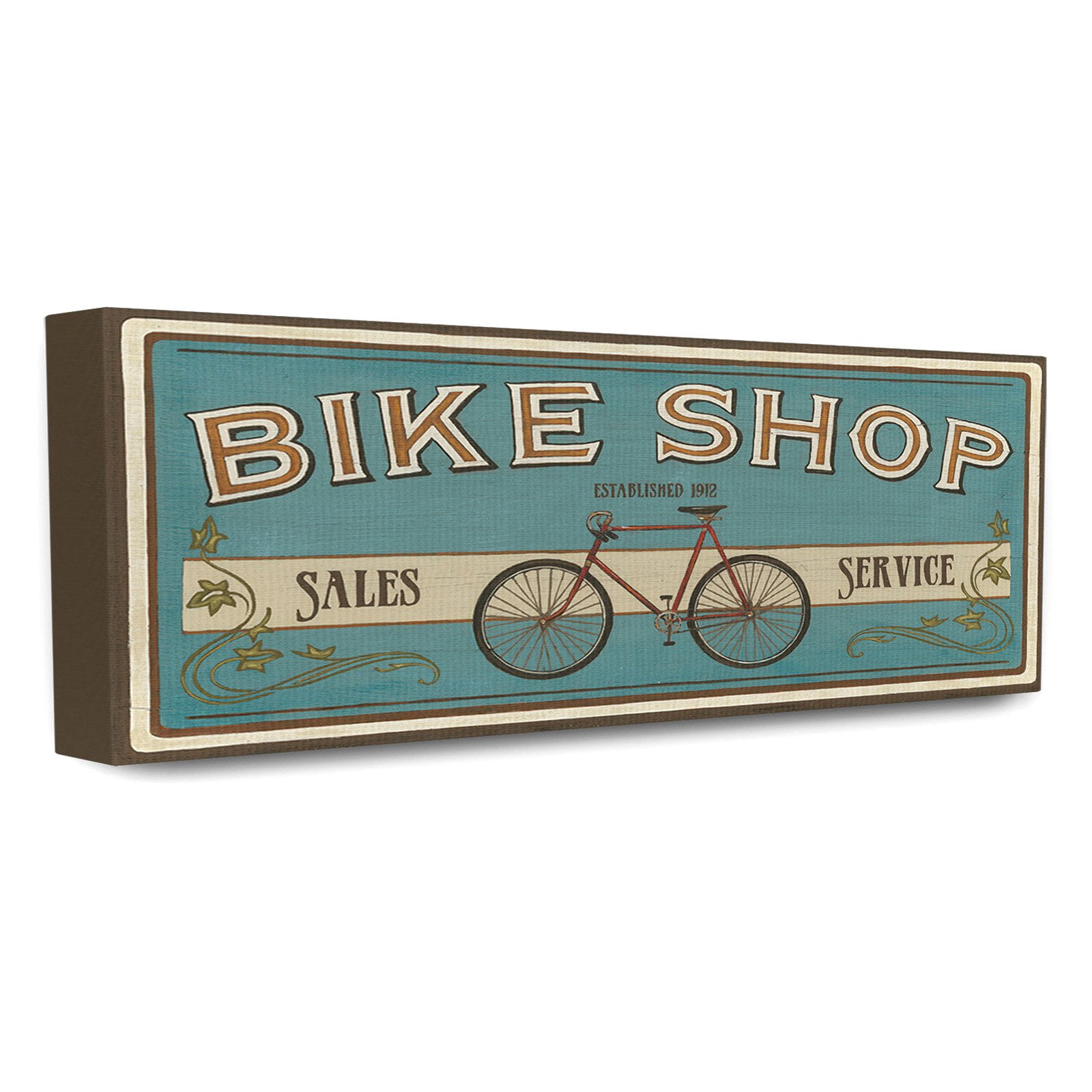 Stupell IndustriesBlue Bike Shop Store SignCanvas Wall Art by World Art Group