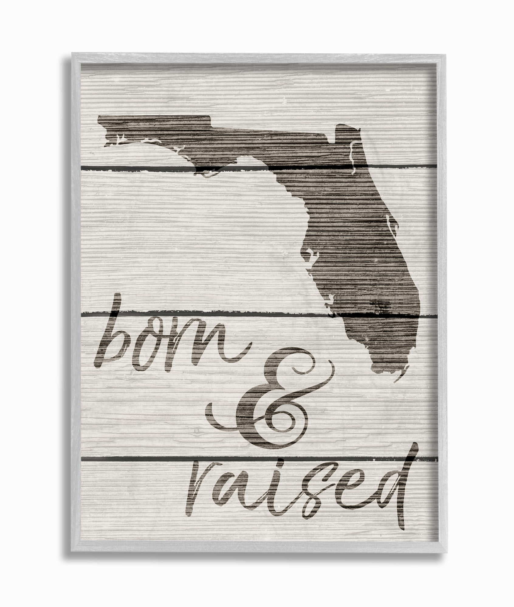 Stupell IndustriesBorn And Raised FloridaFramed Wall Art by Daphne Polselli