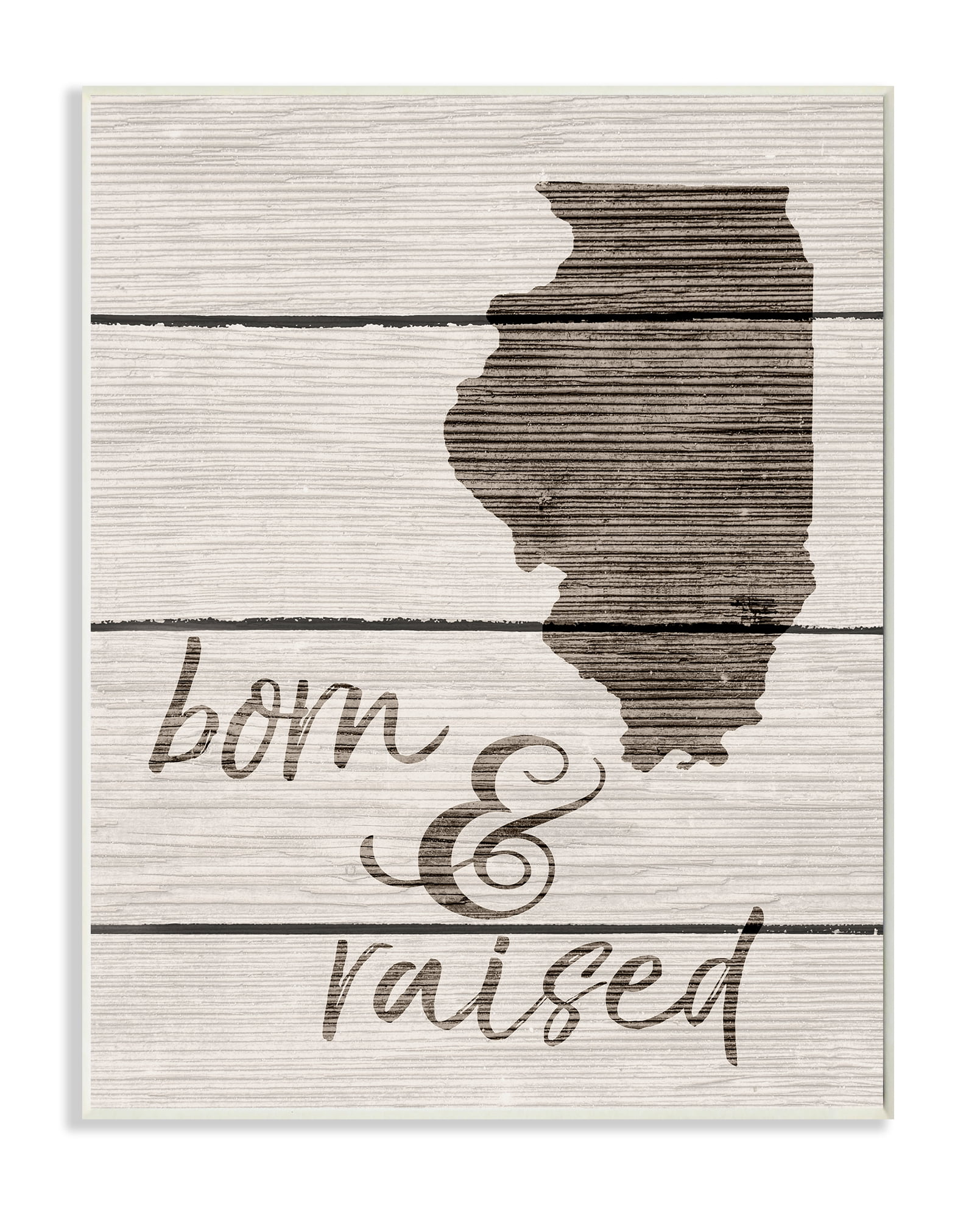 Stupell IndustriesBorn And Raised IllinoisWall Plaqueby Daphne Polselli