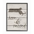 thumbnail image 1 of Stupell IndustriesBorn and Raised MassachusettsFramed Wall Art by Daphne Polselli, 1 of 4
