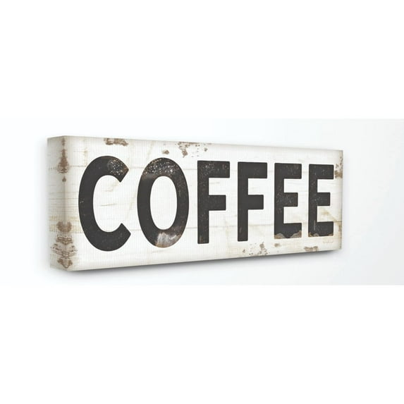 Stupell IndustriesCOFFEE Typography Vintage SignCanvas Wall Art by Jennifer Pugh