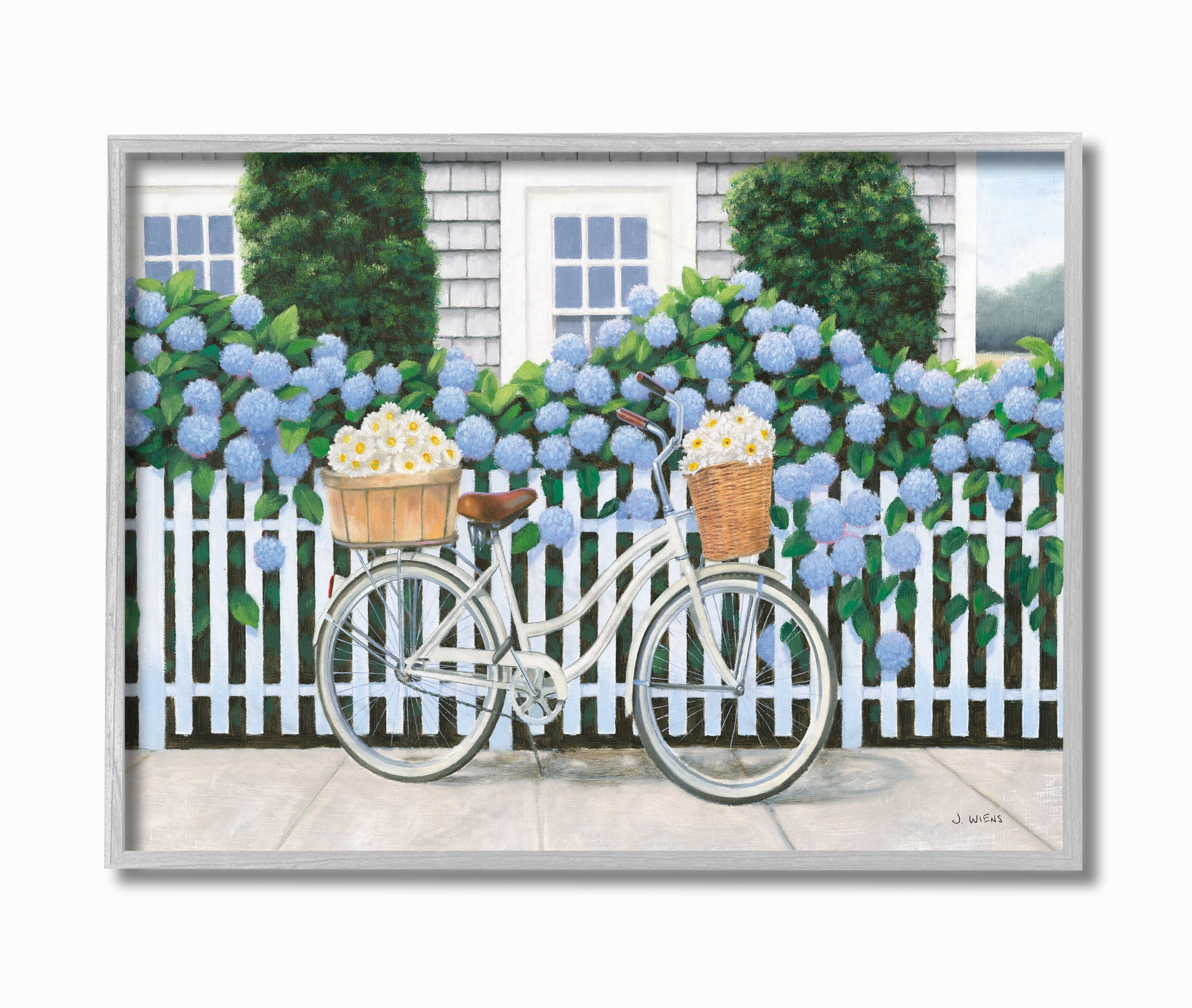 Stupell IndustriesCape Cod Daisy BikeFramed Wall Art by Wild Apple