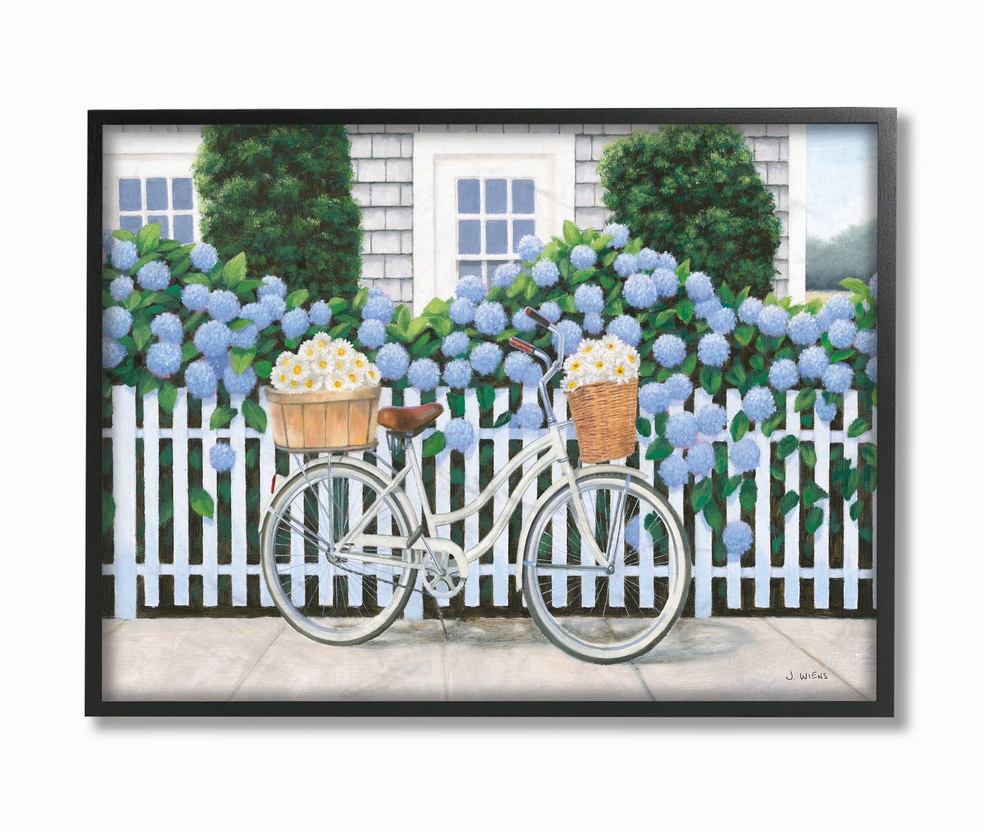 Stupell IndustriesCape Cod Daisy BikeFramed Wall Art by Wild Apple