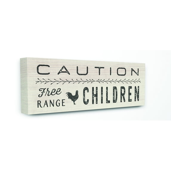 Stupell IndustriesCaution Free Range ChildrenCanvas Wall Art by Tammy Apple