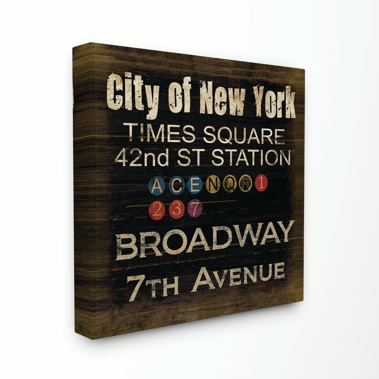 Stupell IndustriesCity Of New York Subway Stops Canvas Wall Art by Gplicensing