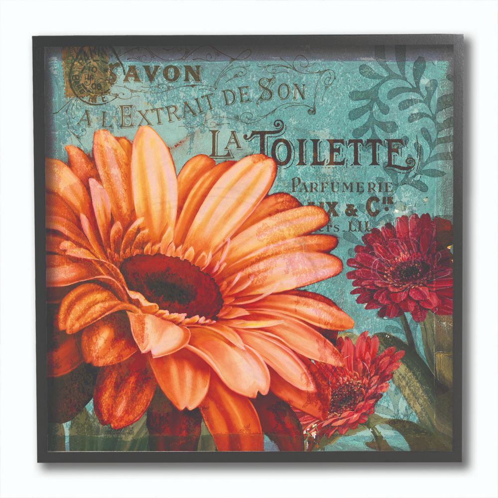 Stupell IndustriesColorful Daisies with Antique French BackdropFramed Wall Art by Art Licensing Studio