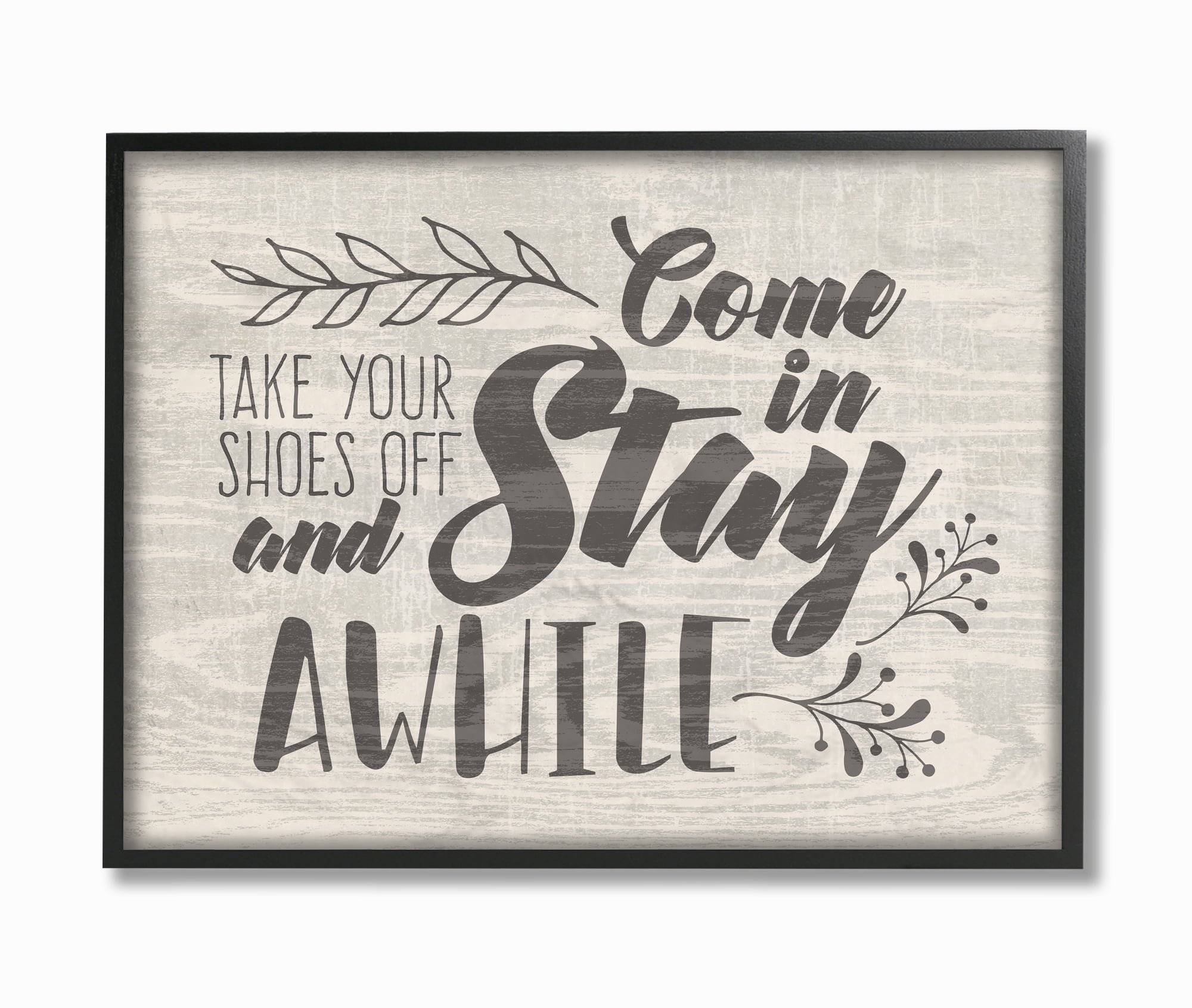 Stupell IndustriesCome In Stay Awhile Take Your Shoes Off Framed Wall Art by Tammy Apple