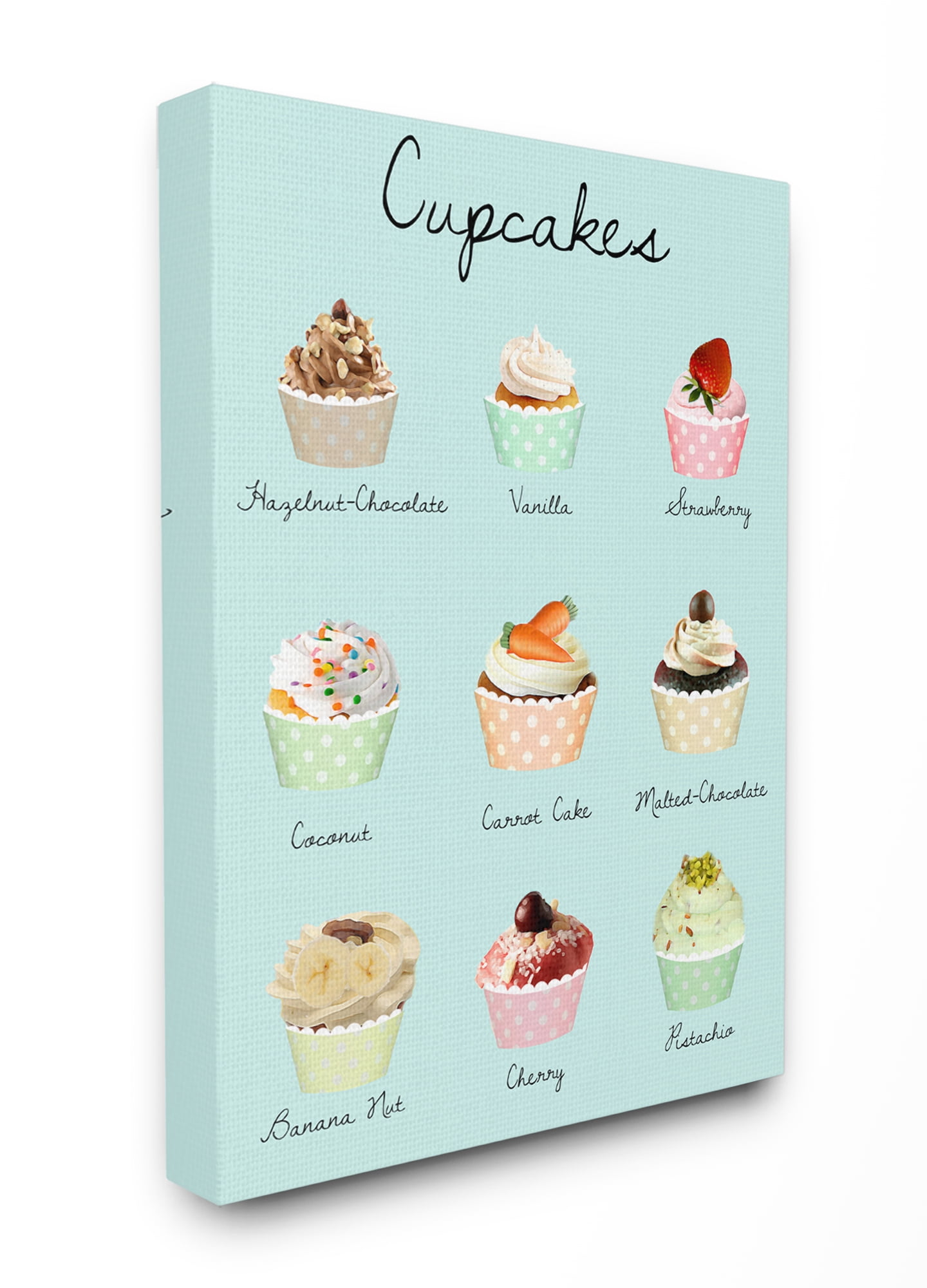 Stupell IndustriesCupcakes Textual Kitchen Canvas Wall Art by Claudia Schoen