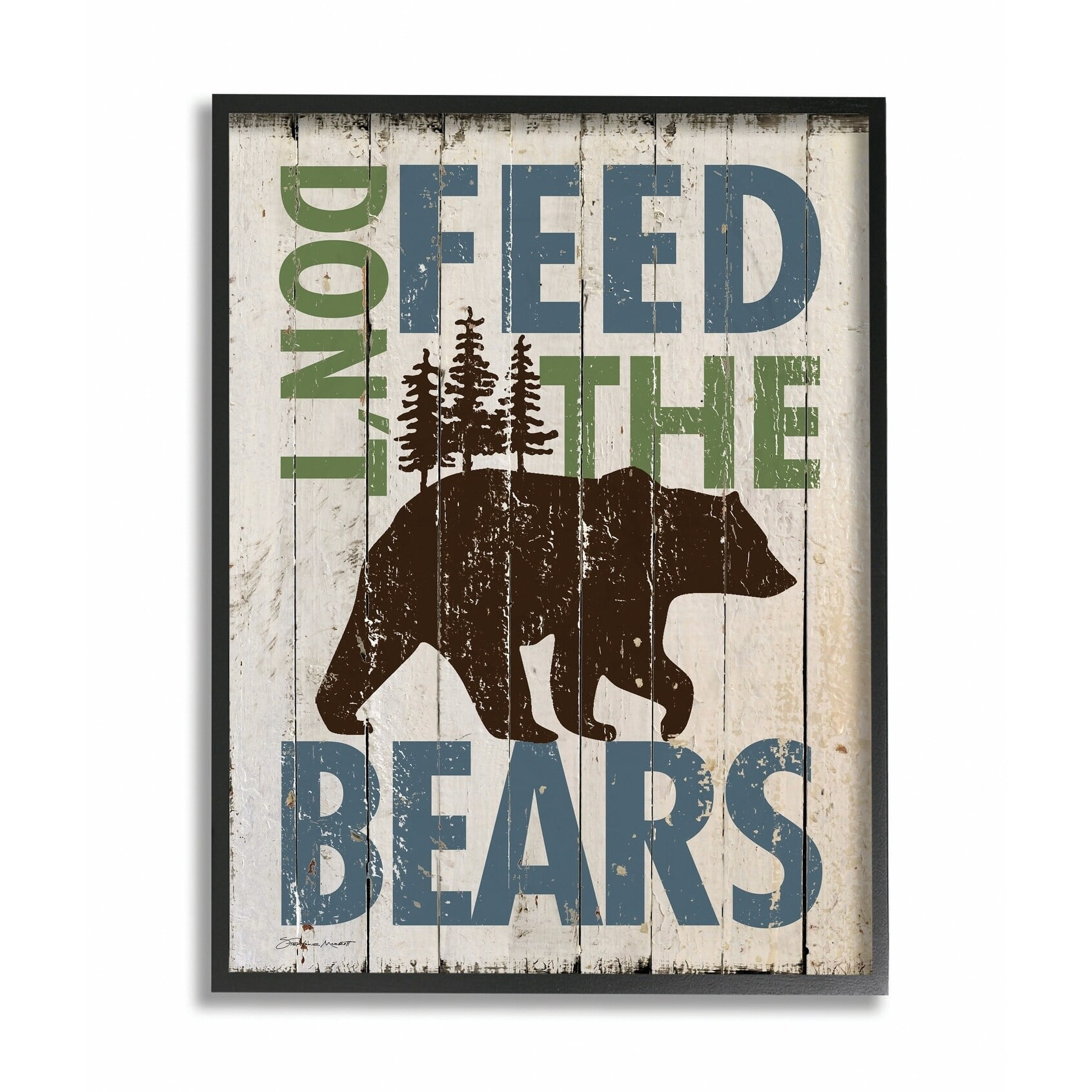Stupell IndustriesDon't Feed The BearsFramed Wall Art by Stephanie Workman Marrott
