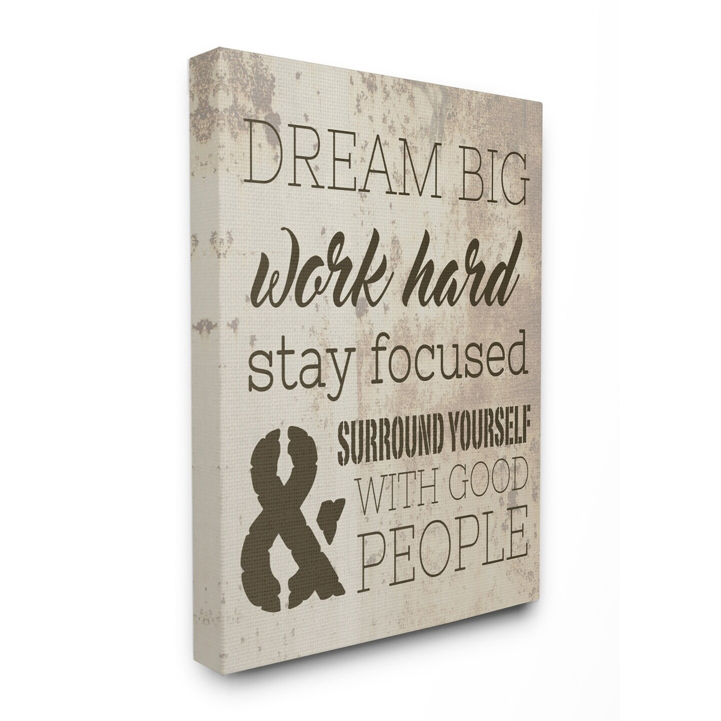 Stupell IndustriesDream Big Work HardCanvas Wall Art by Daphne Polselli