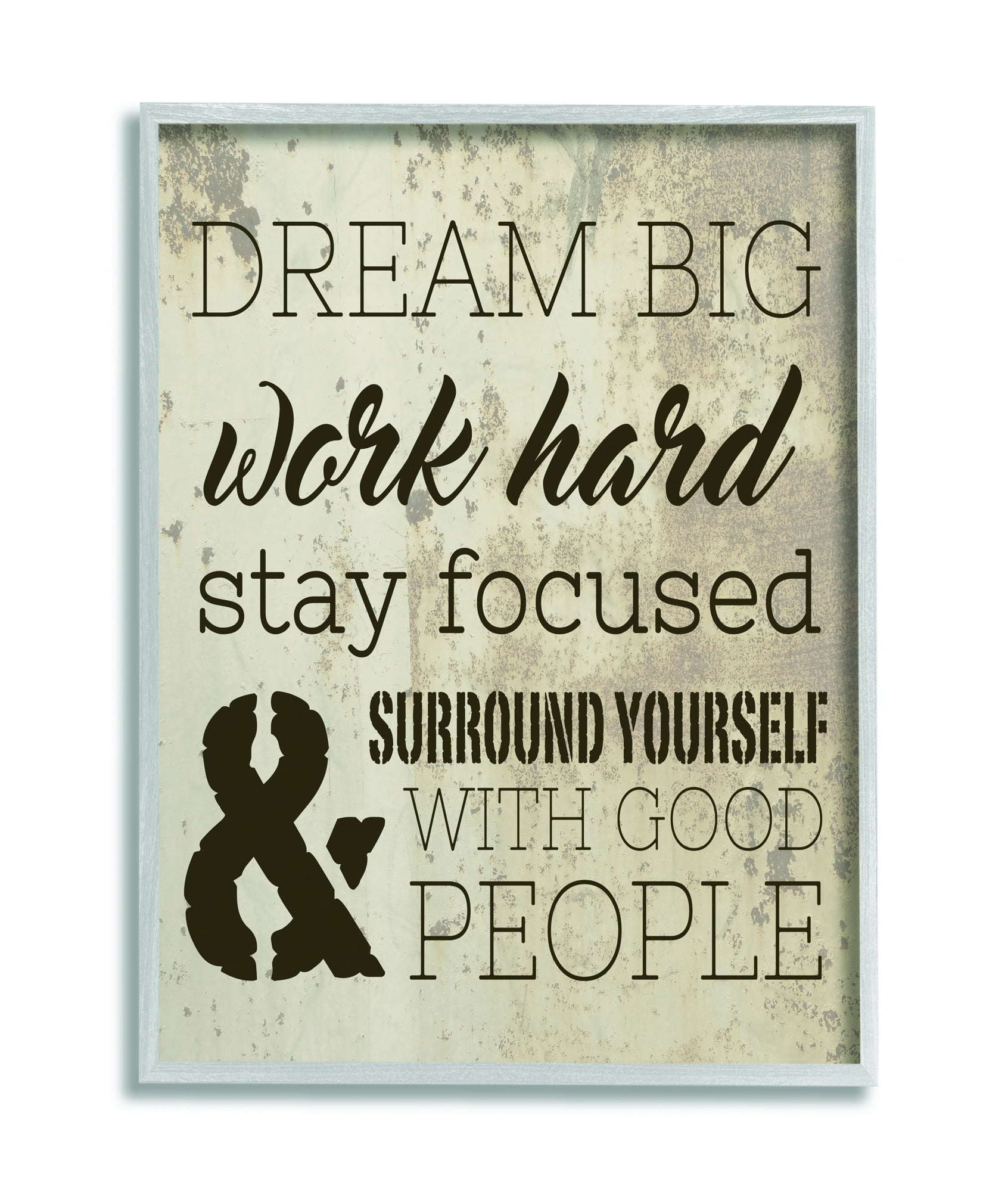 Stupell IndustriesDream Big Work HardFramed Wall Art by Daphne Polselli