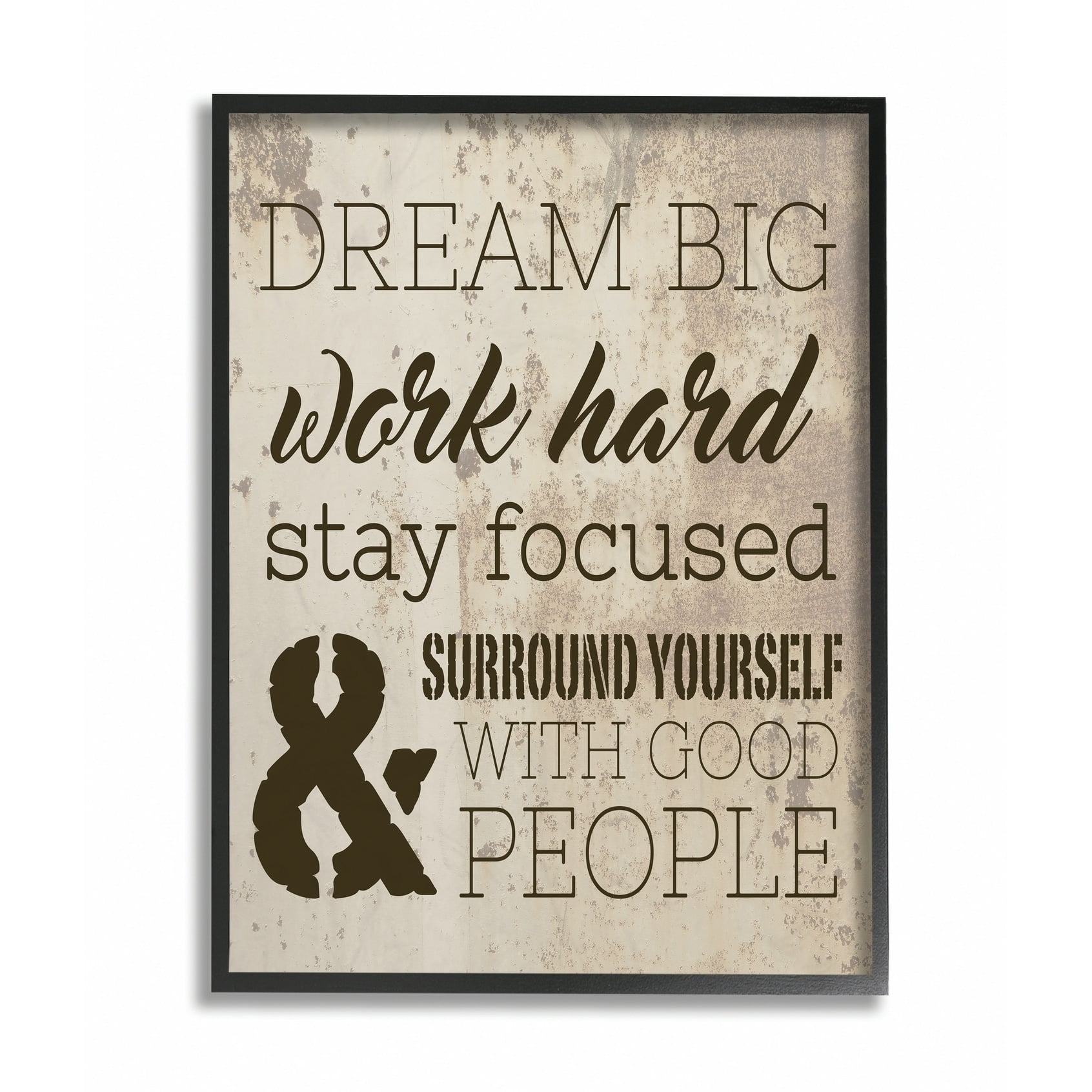 Stupell IndustriesDream Big Work HardFramed Wall Art by Daphne Polselli