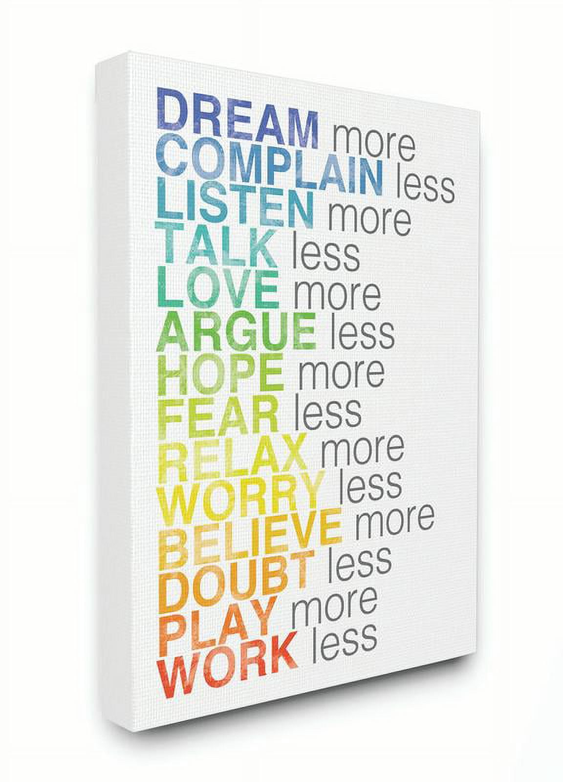 Stupell IndustriesDream More Typography Canvas Wall Art by Louise Carey