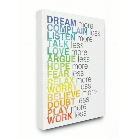 Stupell IndustriesDream More Typography Canvas Wall Art by Louise Carey