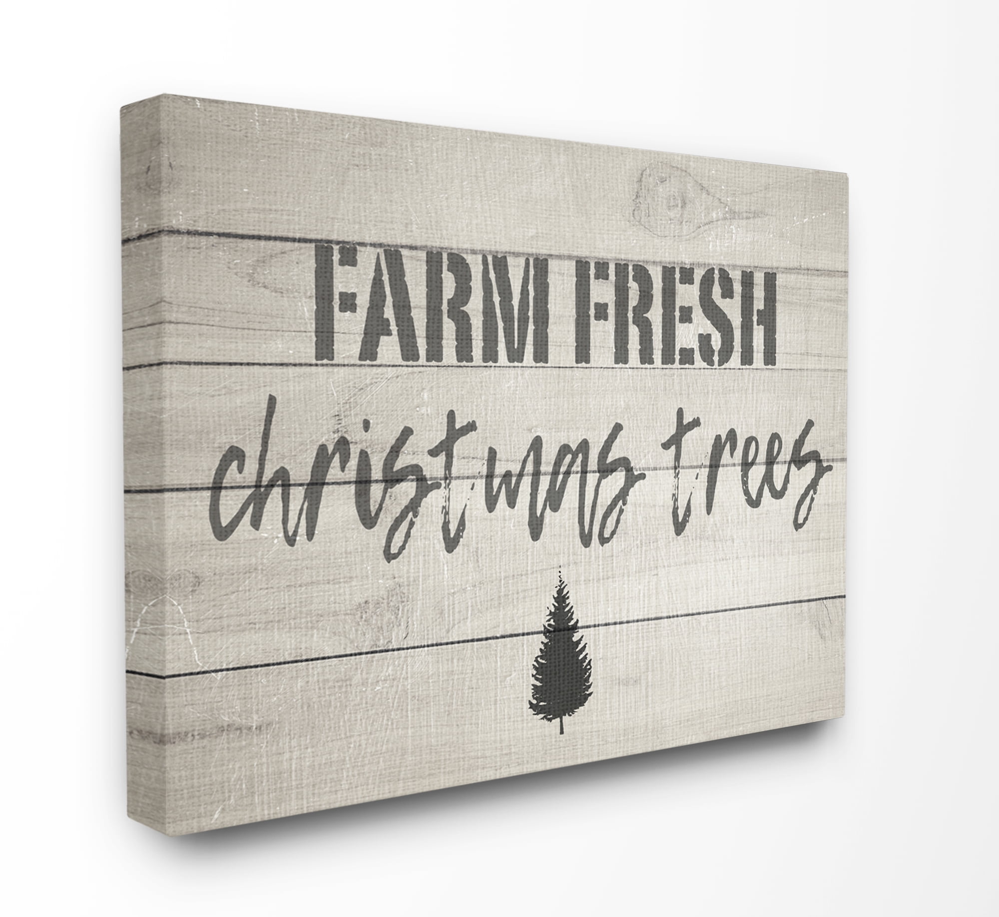 Stupell IndustriesFarm Fresh Christmas Trees Vintage SignCanvas Wall Art by Daphne Polselli