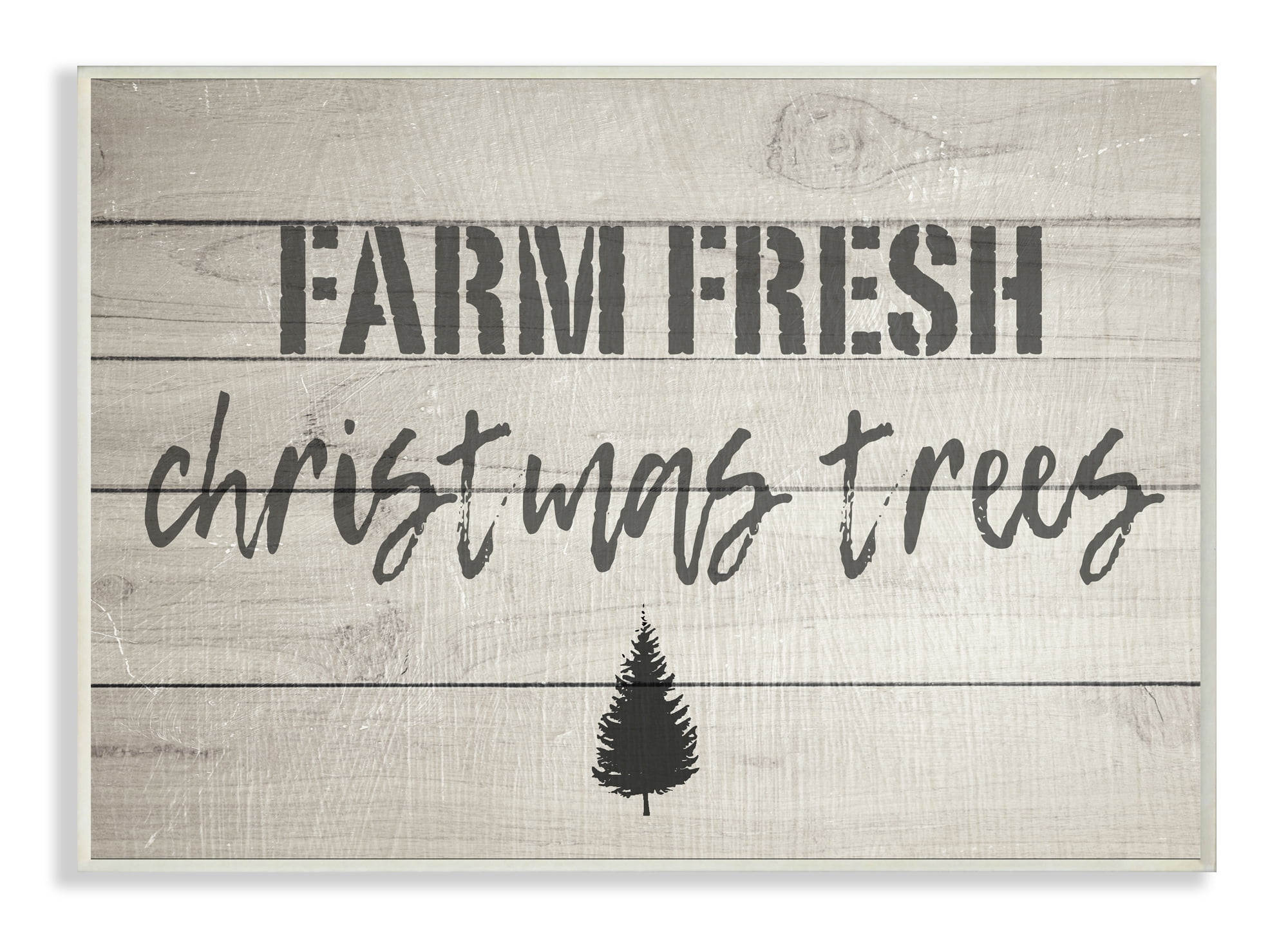 Stupell IndustriesFarm Fresh Christmas Trees Vintage SignWall Plaqueby Daphne Polselli