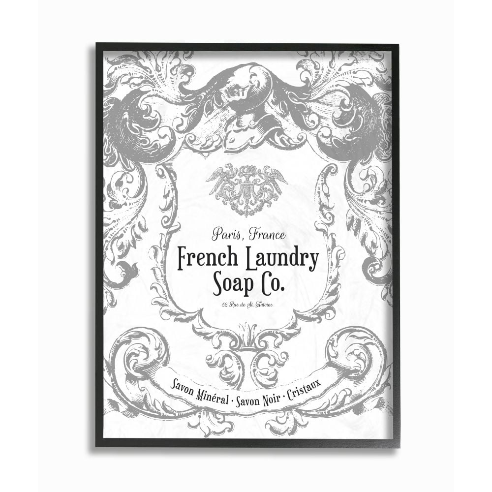 French Laundry Soap Co. Black Framed Abstract Canvas Print