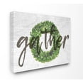thumbnail image 1 of Stupell IndustriesGather Boxwood Wreath TypographyCanvas Wall Art by Daphne Polselli, 1 of 6