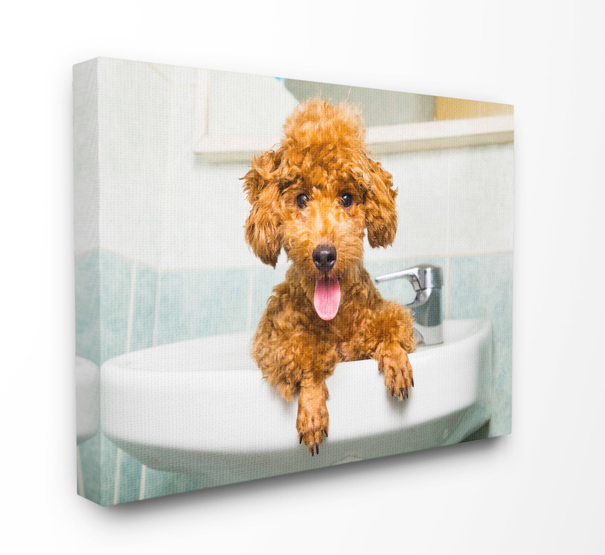 Stupell IndustriesGoldendoodle Puppy Sink PlaytimeCanvas Wall Art by In House Art