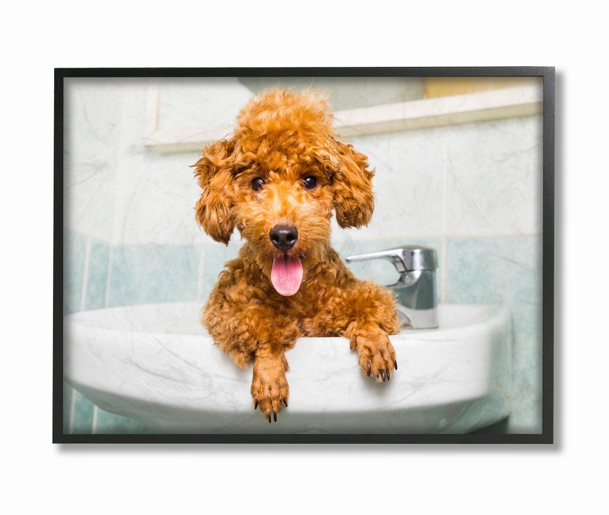 Stupell IndustriesGoldendoodle Puppy Sink PlaytimeFramed Wall Art by In House Art