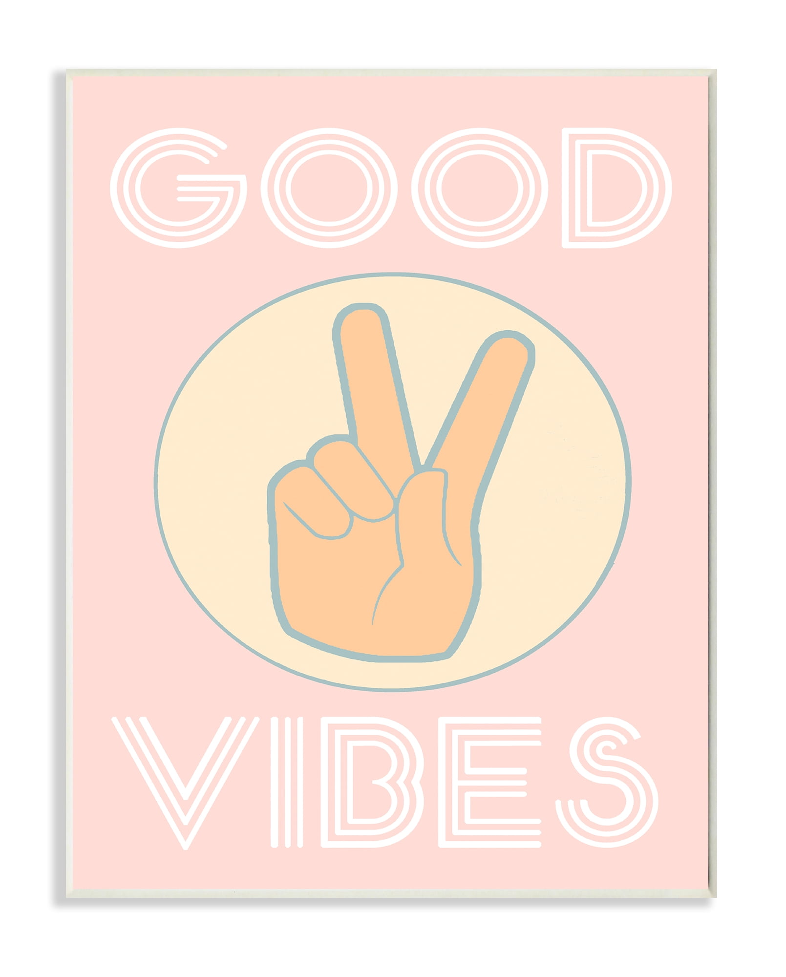 Stupell IndustriesGood Vibes Peace Hand Pink Wall Plaqueby Daphne Polselli
