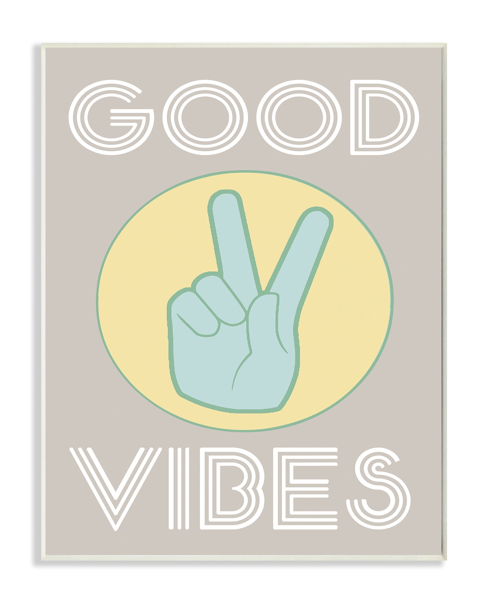 Stupell IndustriesGood Vibes Peace HandWall Plaqueby Daphne Polselli