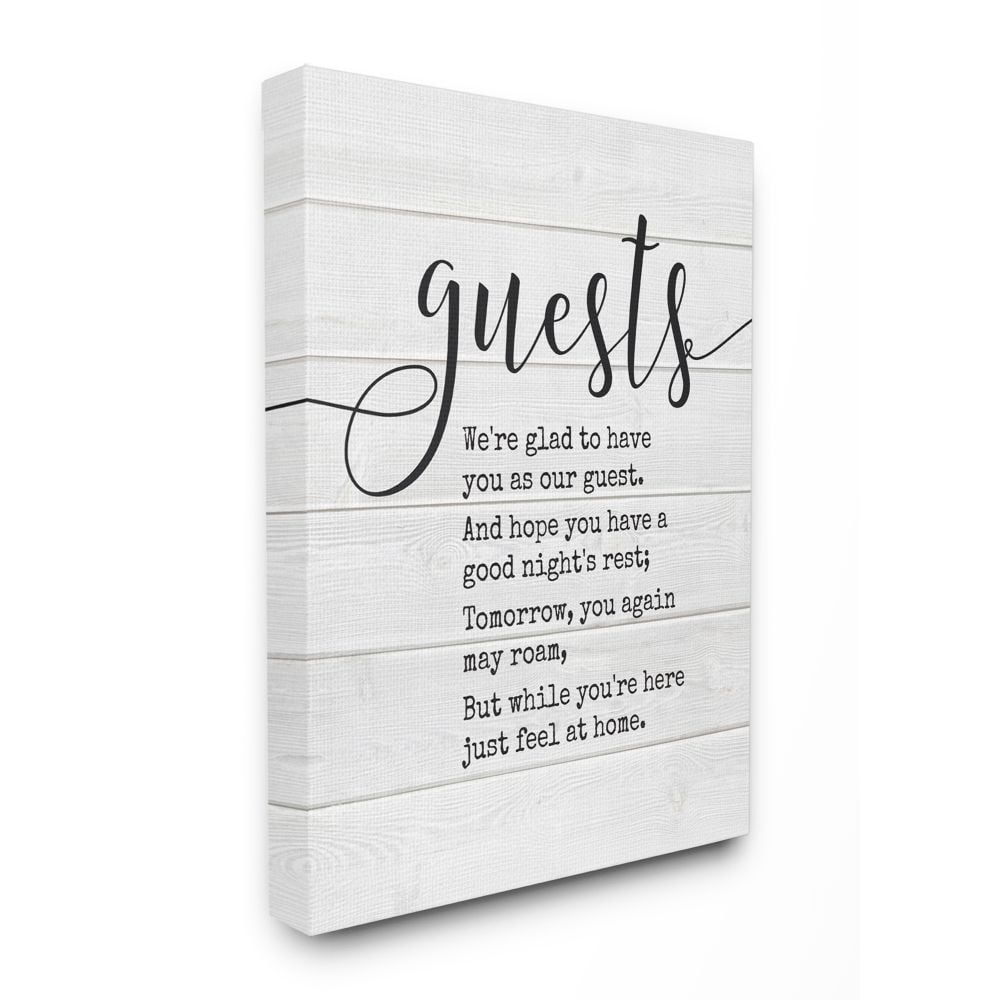Stupell IndustriesGuests Feel At HomeCanvas Wall Art by Lettered and Lined