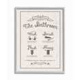 thumbnail image 1 of Stupell IndustriesGuide To Bathroom Procedures Linen LookFramed Wall Art by Lettered and Lined, 1 of 8