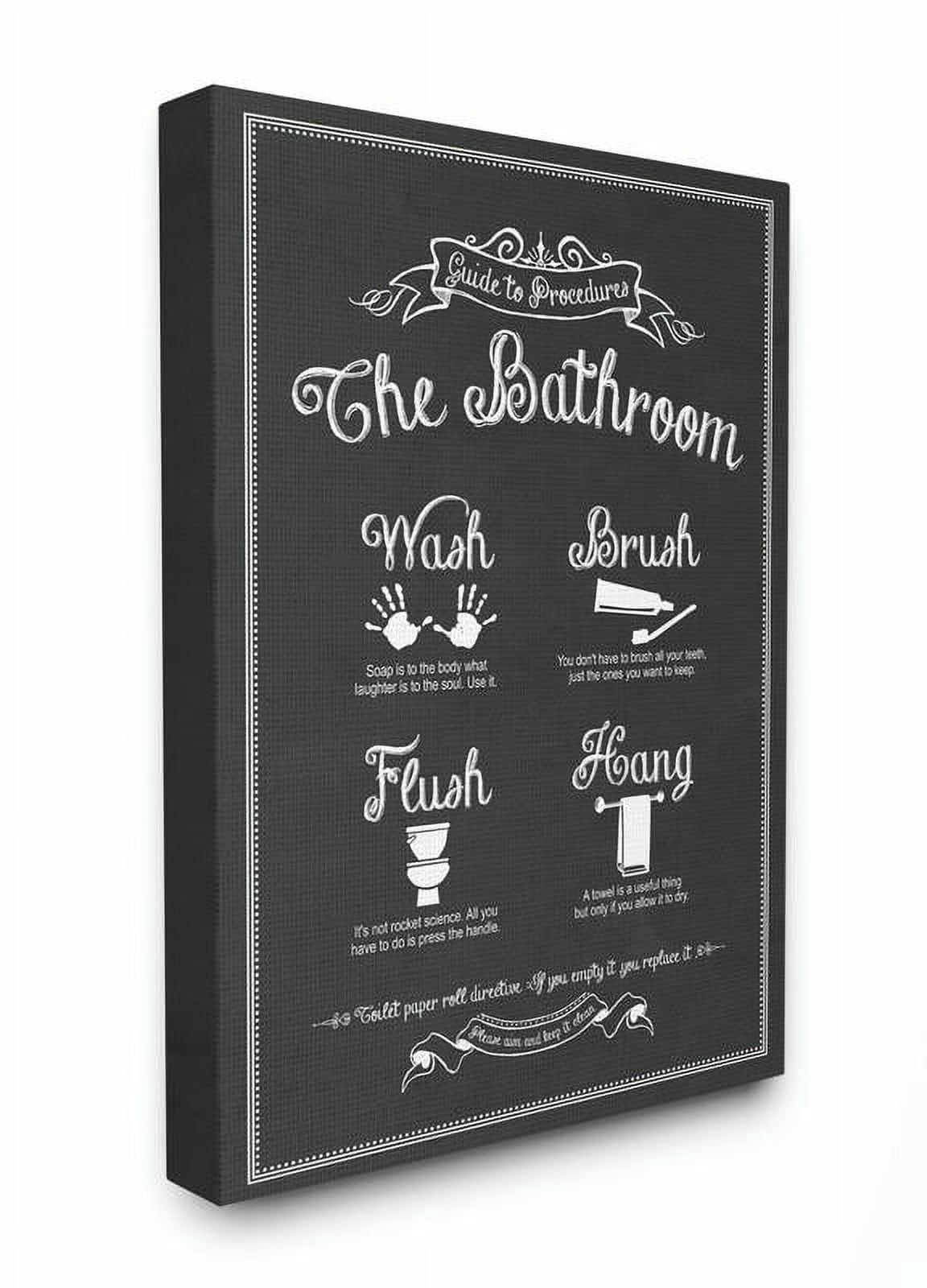 Stupell IndustriesGuide to The Bathroom IconsCanvas Wall Art by Lettered and Lined