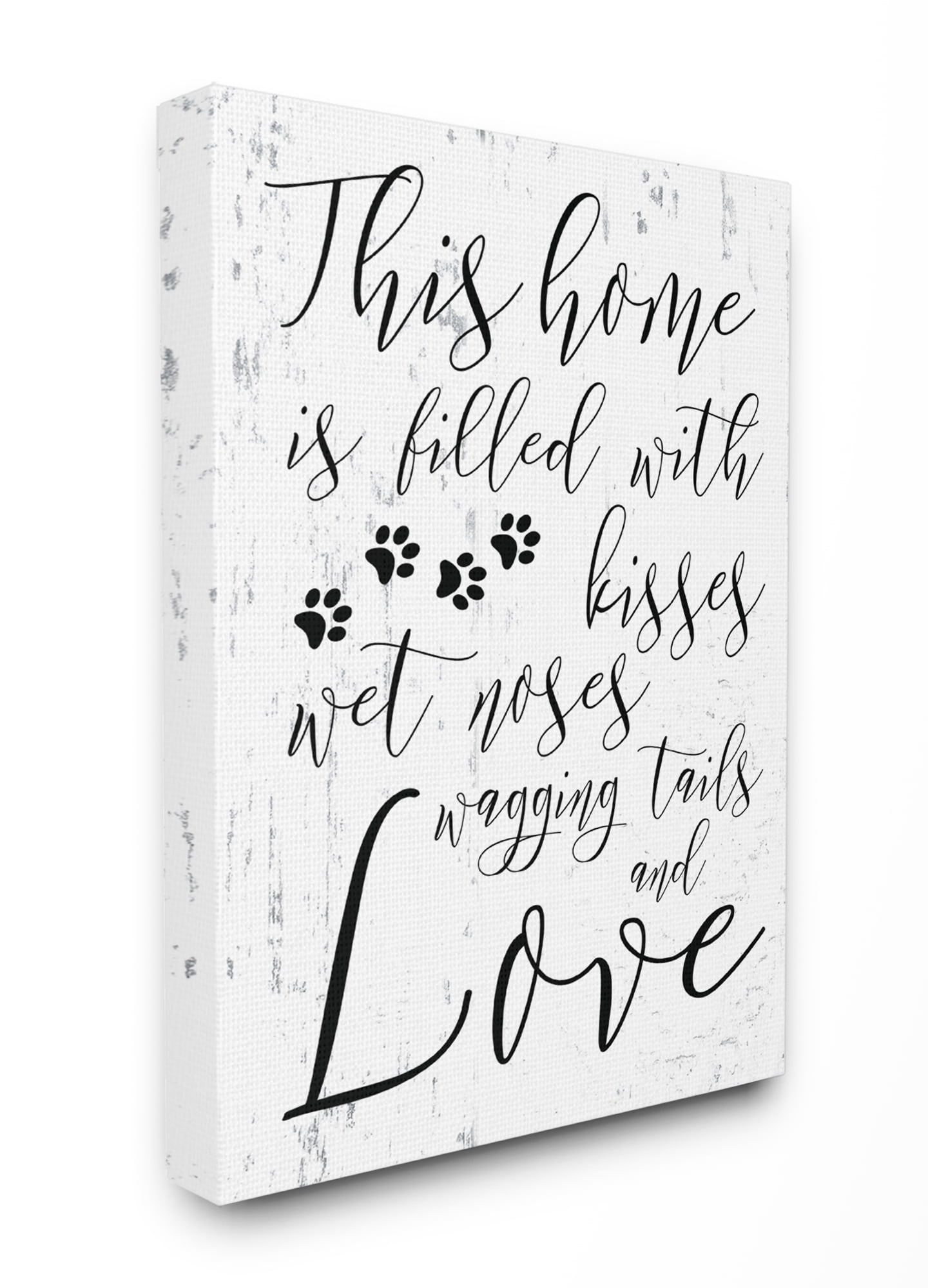Stupell IndustriesHome Filled With Kisses and Wagging Tails DogsCanvas Wall Art by Daphne Polselli