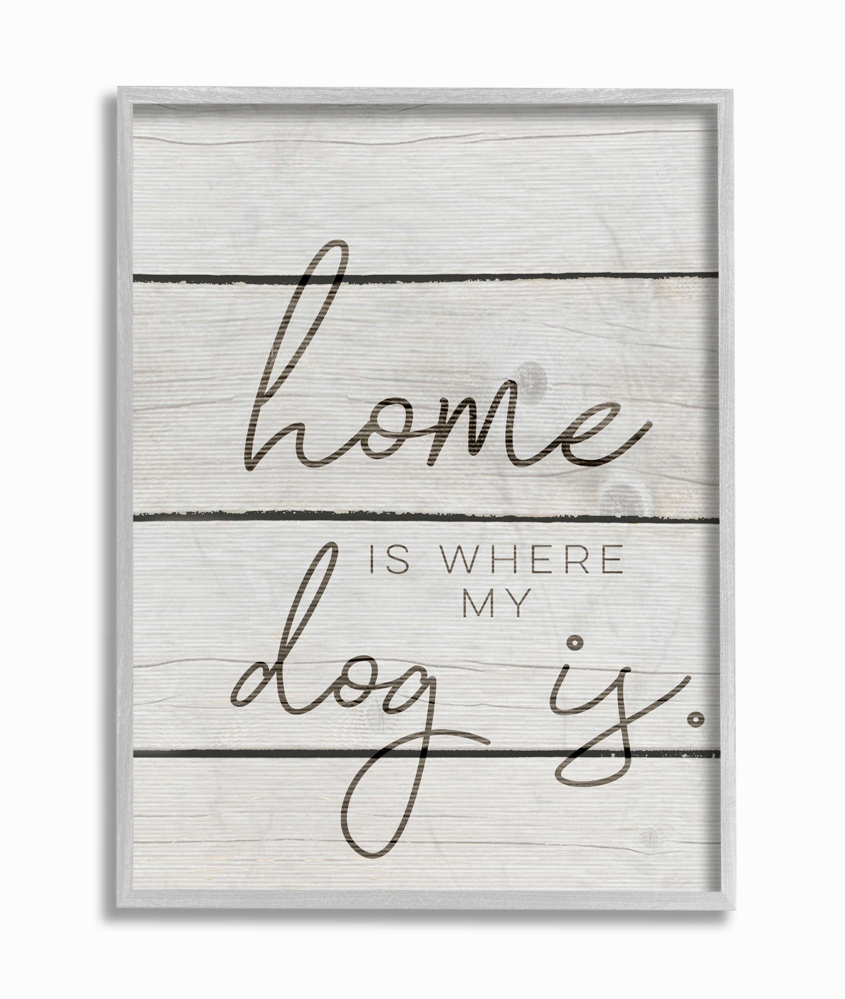 Stupell IndustriesHome Is Where My Dog IsFramed Wall Art by Daphne Polselli