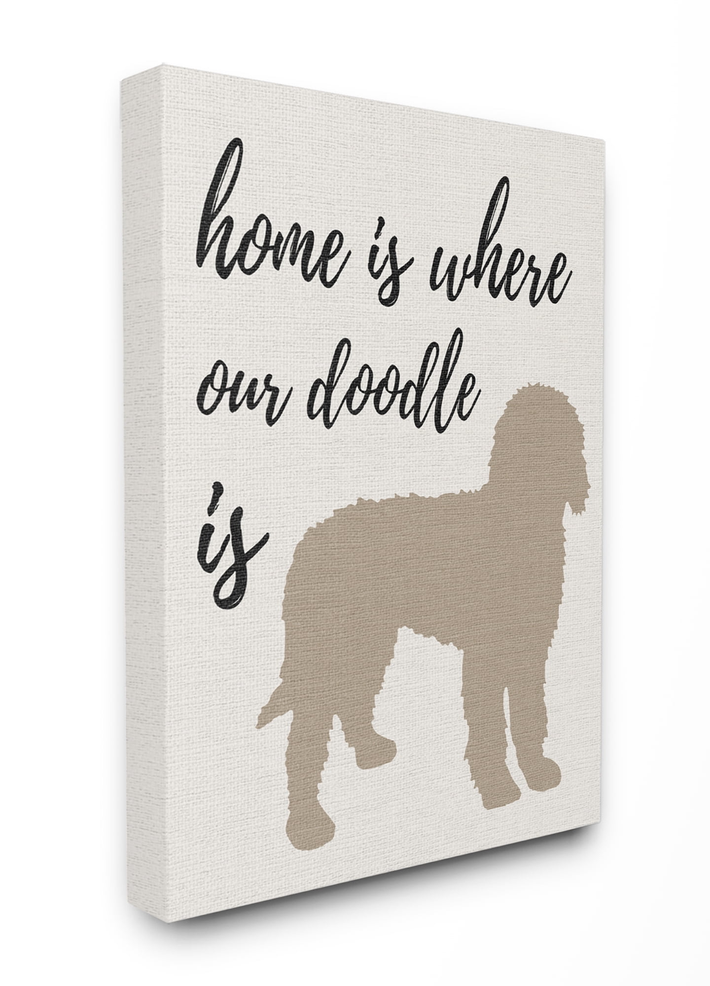 Stupell IndustriesHome is Where Our Golden Doodle IsCanvas Wall Art by Daphne Polselli