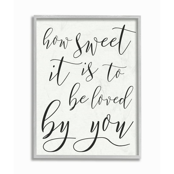 Stupell IndustriesHow Sweet It Is TypographyFramed Wall Art by Daphne Polselli