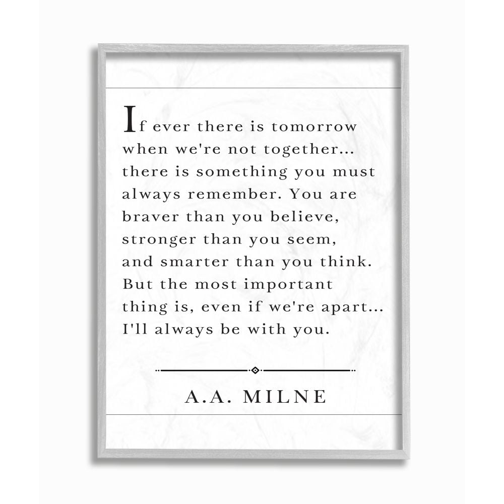 Stupell IndustriesI'll Always Be With You A.A. MilneFramed Wall Art by Lettered and Lined